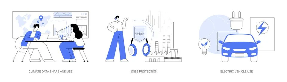 Environmental problems abstract concept vector illustrations. 스톡 일러스트
