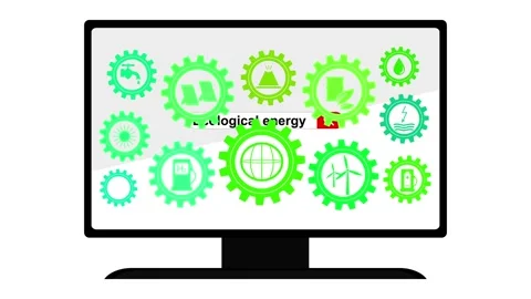 Environmental problems. Alternative electricity sources. Wind, Solar. Stock Footage 157860913