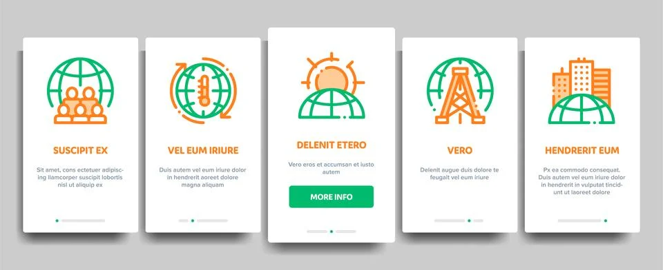 Environmental Problems Onboarding Stock Illustration