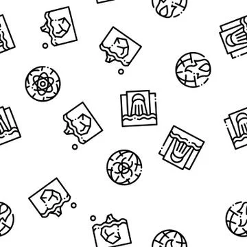 Environmental Problems Vector Seamless Pattern Stock Illustration