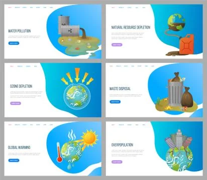 Environmental Problems, Waste Disposal Websites イラスト素材