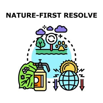 Environmental protection efforts resolving global climate issues Stock Illustration