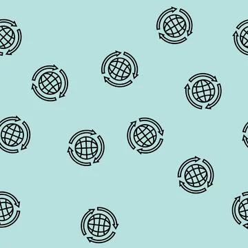 Environmental protection line seamless pattern Stock Illustration