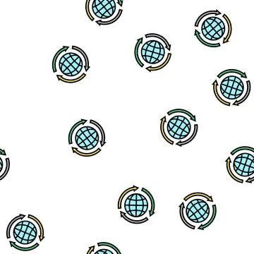 Environmental protection vector seamless pattern Stock Illustration