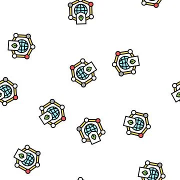 Environmental protection vector seamless pattern 스톡 일러스트