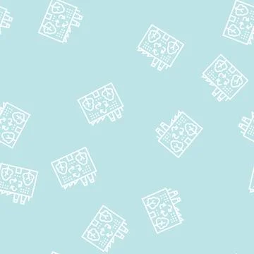 Environmental recycling line seamless pattern Stock Illustration