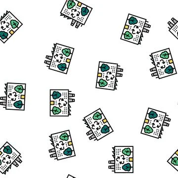 Environmental recycling vector seamless pattern Stock Illustration