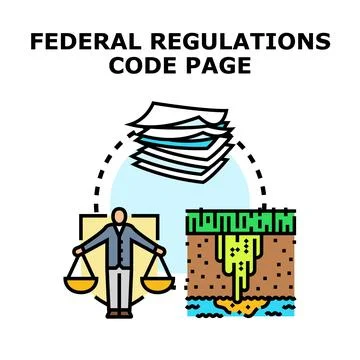 Environmental regulations code protecting natural resources illustration Illustrazione stock
