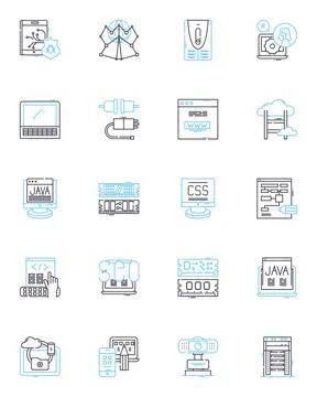 Environmental responsibility linear icons set. Recycling, Sustainability Stock Illustration