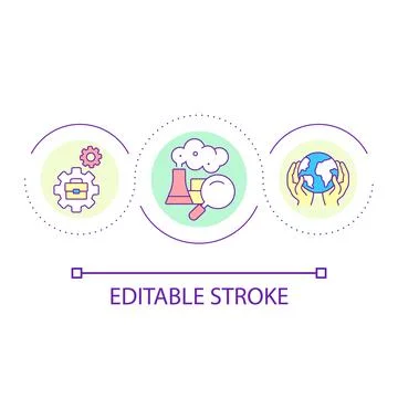Environmental risk assessment loop concept icon イラスト素材