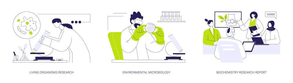 Environmental science abstract concept vector illustrations. イラスト素材