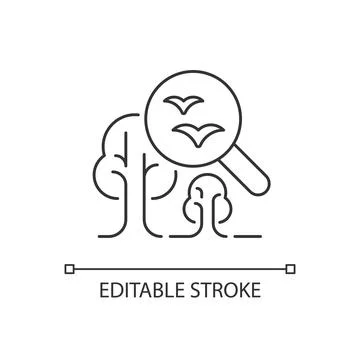 Environmental science linear icon Stock Illustration