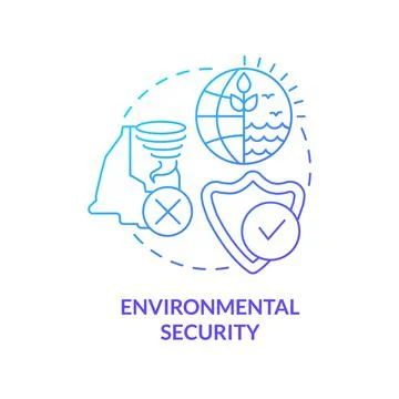 Environmental security blue gradient concept icon Stock-Illustration