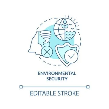 Environmental security turquoise concept icon イラスト素材