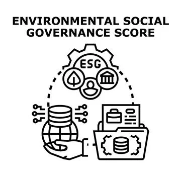 Environmental social governance score analyzing data Stock Illustration