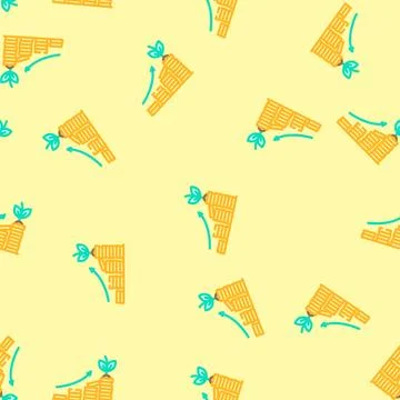 Environmental sustainability business vector seamless pattern Stockillustratie