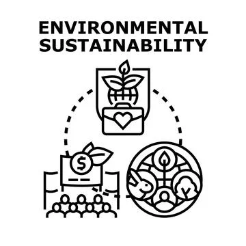 Environmental sustainability planning for ecological future Stock Illustration