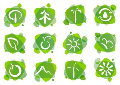 Environmental symbols Stock Illustration