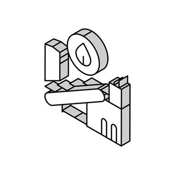 Environmental technologies isometric icon vector illustration Stock Illustration