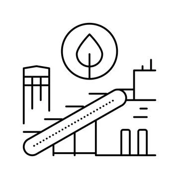 Environmental technologies line icon vector illustration Stock Illustration