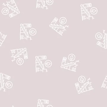 Environmental technologies line seamless pattern Stock Illustration