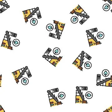Environmental technologies vector seamless pattern Stock Illustration