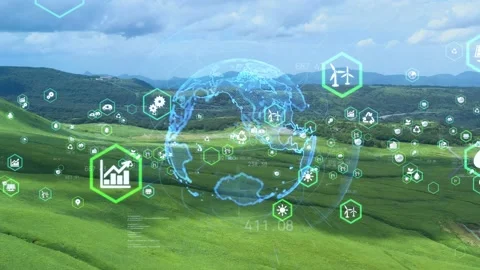 Environmental technology concept. Sustainable development goals. SDGs. Stock Footage 140186597