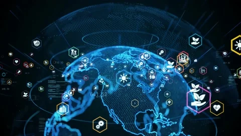 Environmental technology concept. Sustainable development goals. SDGs. Video stock 141230085