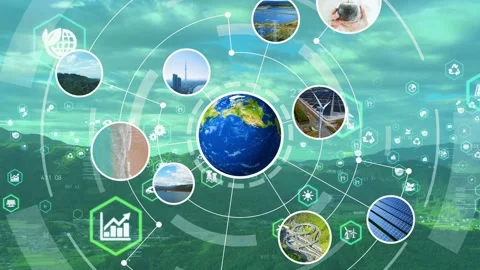 Environmental technology concept. Sustainable development goals. SDGs. Stock Footage 155731460