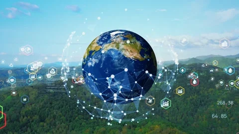 Environmental technology concept. Sustainable development goals. SDGs. Natural p Stock Footage 162297512