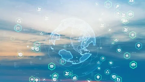 Environmental technology concept. Sustainable development goals. SDGs. Stock Footage 170401636