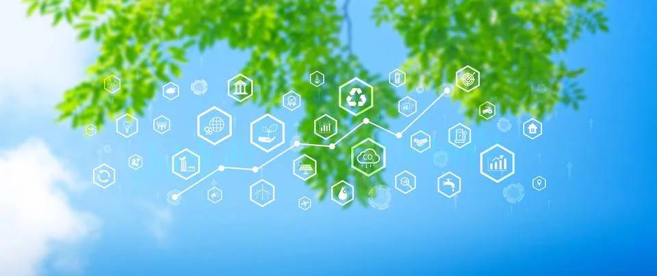 Environmental technology concept, Sustainable development goals, SDGs, Gree.. Stock Illustration