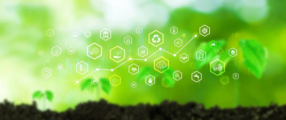 Environmental technology concept, Sustainable development goals, SDGs, Gree.. Stock Illustration