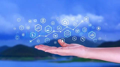 Environmental technology concept, Sustainable development goals, SDGs, Gree.. Stock Illustration