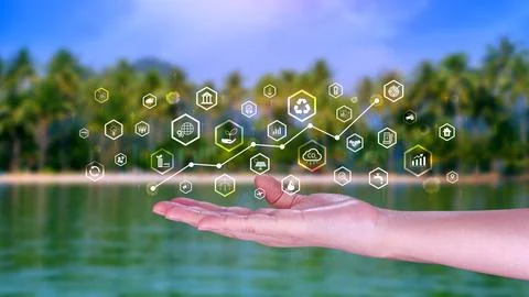 Environmental technology concept, Sustainable development goals, SDGs, Gree.. Stock Illustration