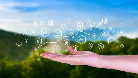 Environmental technology concept, Sustainable development goals, SDGs, Gree.. Stock Illustration