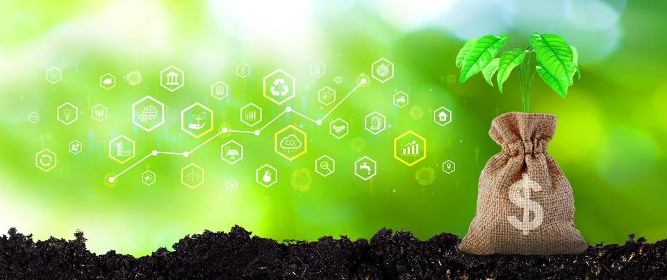 Environmental technology concept, Sustainable development goals, SDGs, Gree.. 스톡 일러스트