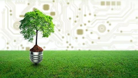 .Environmental Technology, Green Computing, Green Technology, Green IT, csr.. Stock Photos