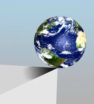 Environmental tipping point, artwork Stock-Illustration