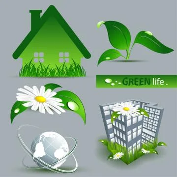 Environmental vector set. eps10 Stock Illustration