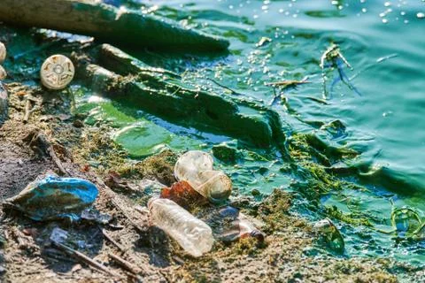 Environmental water pollution Stock Photos