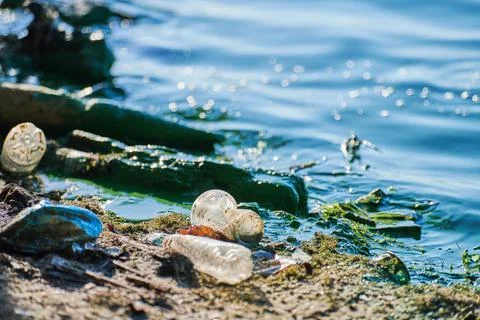 Environmental water pollution Stock Photos