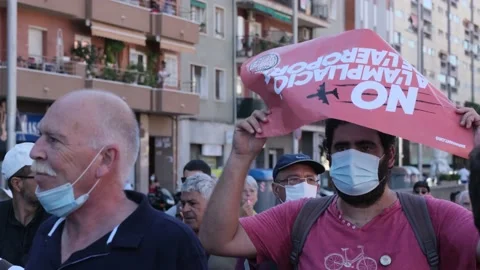 Environmentalist protest climate change global warming ccovid 19  protesters Stock Footage 161815054