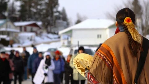 Environmentalists stage demonstration. Stock Footage 112359838