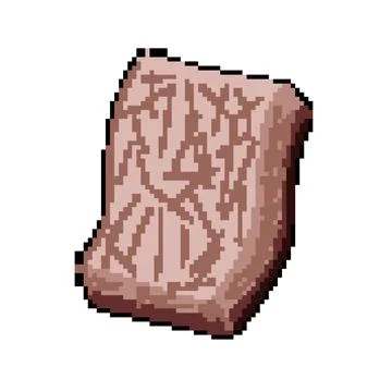 Environmentally biodegradable kitchen sponge pixel art vector illustration Stock Illustration