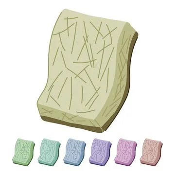Environmentally biodegradable kitchen sponge vector cartoon graphic Stock Illustration