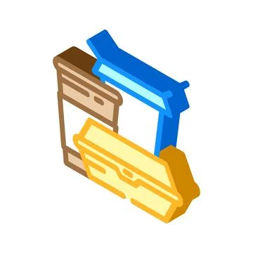 Environmentally conscious packaging isometric icon vector illustration Stock Illustration