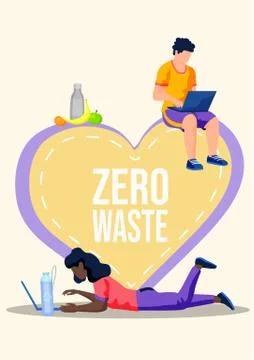 Environmentally friendly ecology products. Zero waste production without harm to Stock Illustration