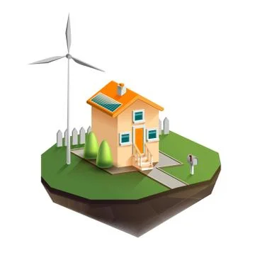 Environmentally friendly house Stock Illustration