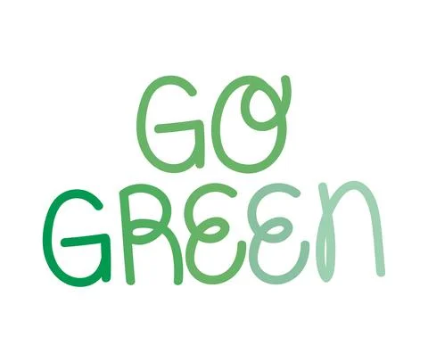 Environmentally friendly lettering Stock Illustration